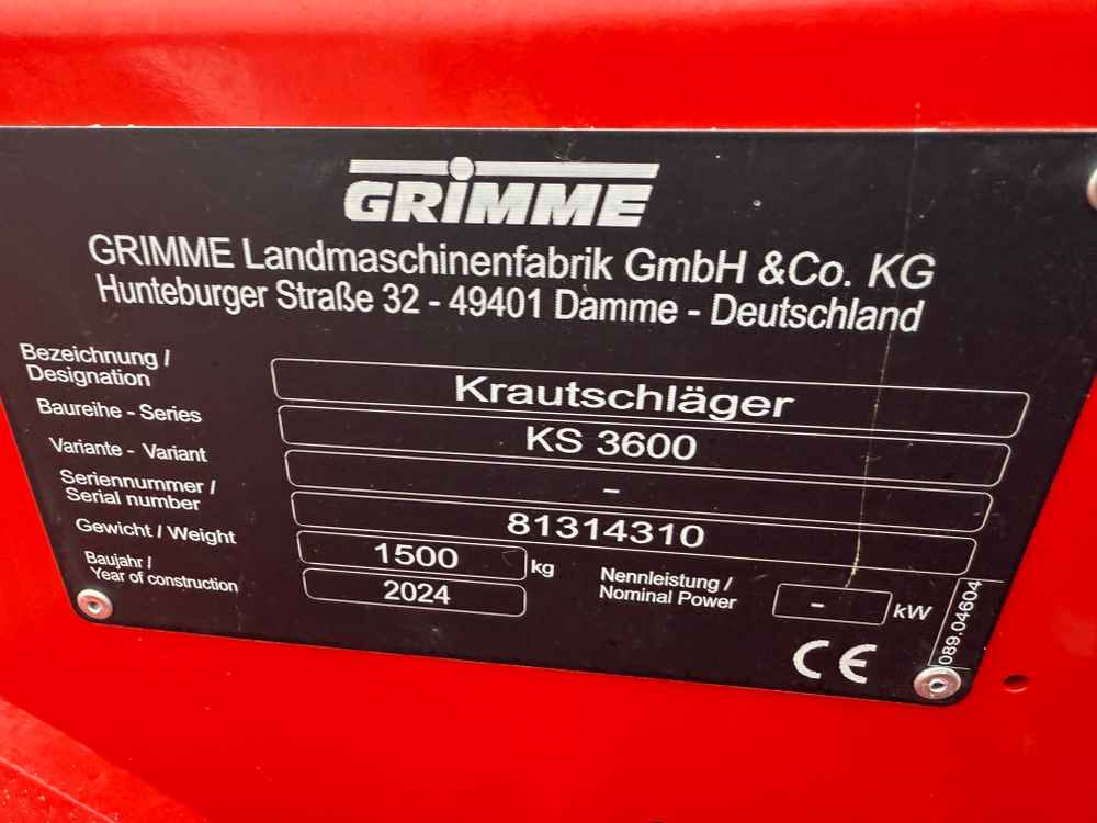 Grimme KS 3600 - Kombains: foto 2 Grimme KS 3600 - Kombains: foto 2