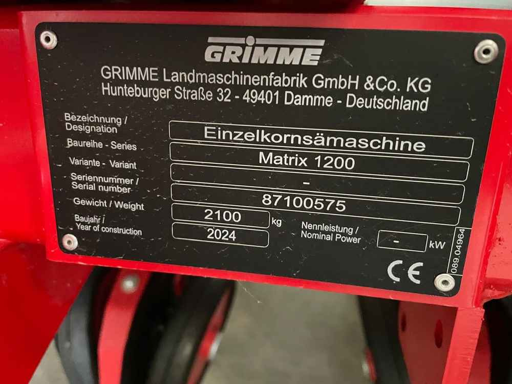 Grimme MATRIX 1200 - Sējmašīna: foto 2 Grimme MATRIX 1200 - Sējmašīna: foto 2