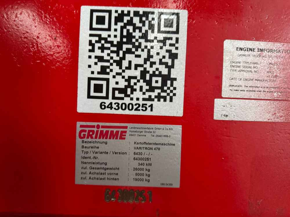 Grimme VARITRON 470 - Kombains: foto 2 Grimme VARITRON 470 - Kombains: foto 2