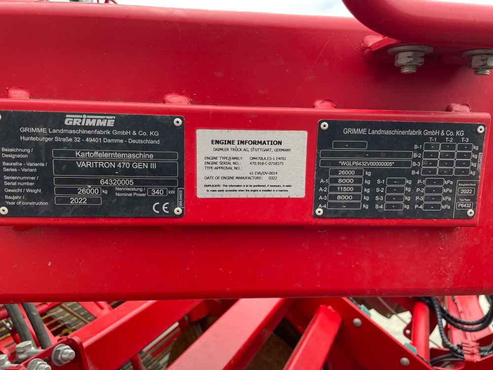 Grimme VARITRON 470 RS GEN III - Kombains: foto 3 Grimme VARITRON 470 RS GEN III - Kombains: foto 3
