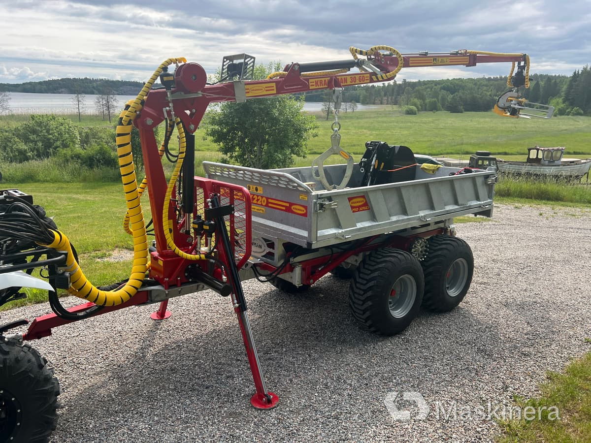 Meža piekabe Griplastarvagn Kranman T1750 med tillbehör: foto 1
