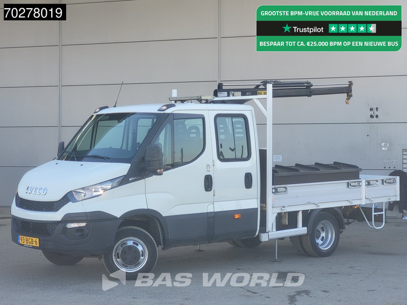 Iveco Daily 50C17 3.0L Automaat DC Open laadbak Kraan Hiab 017T-2 Airco APK 10-2025 Pickup Crane Kraanwagen Pritsche Airco Dubbel cabine - Automašīna ar kravas platformu: foto 1 Iveco Daily 50C17 3.0L Automaat DC Open laadbak Kraan Hiab 017T-2 Airco APK 10-2025 Pickup Crane Kraanwagen Pritsche Airco Dubbel cabine - Automašīna ar kravas platformu: foto 1