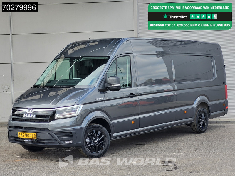 Jaunā Kravas mikroautobuss MAN TGE 3.180 Automaat L5H3 Navi ACC LED Airco Camera Parkeersensoren Euro6 L5 Long 17m3 Airco: foto 1