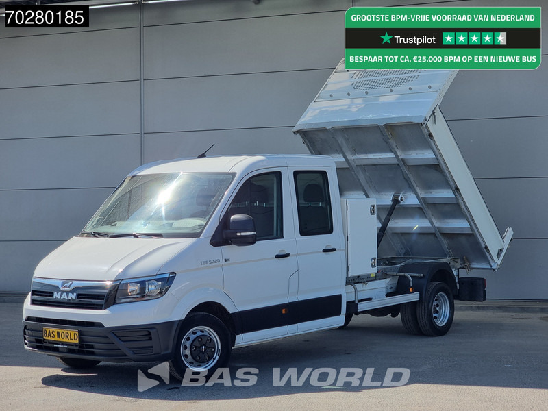 MAN TGE 5.120 Kipper met Kist Dubbel Cabine Dubbellucht 3,5t Trekhaak Navi Airco Cruise Camera Tipper Benne Kieper m3 Airco Dubbel cabine Trek - Komercauto pašizgāzējs: foto 1 MAN TGE 5.120 Kipper met Kist Dubbel Cabine Dubbellucht 3,5t Trekhaak Navi Airco Cruise Camera Tipper Benne Kieper m3 Airco Dubbel cabine Trek - Komercauto pašizgāzējs: foto 1