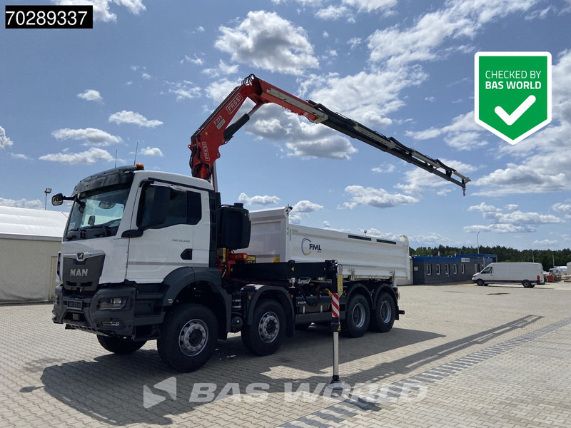 MAN TGS 35.440 8X4 NEW! Fassi F275.026 Kran Crane 13m3 3-Sided Tipper Big-Axle Euro 6 - Kravas automašīna pašizgāzējs, Kravas auto ar manipulatoru: foto 1 MAN TGS 35.440 8X4 NEW! Fassi F275.026 Kran Crane 13m3 3-Sided Tipper Big-Axle Euro 6 - Kravas automašīna pašizgāzējs, Kravas auto ar manipulatoru: foto 1