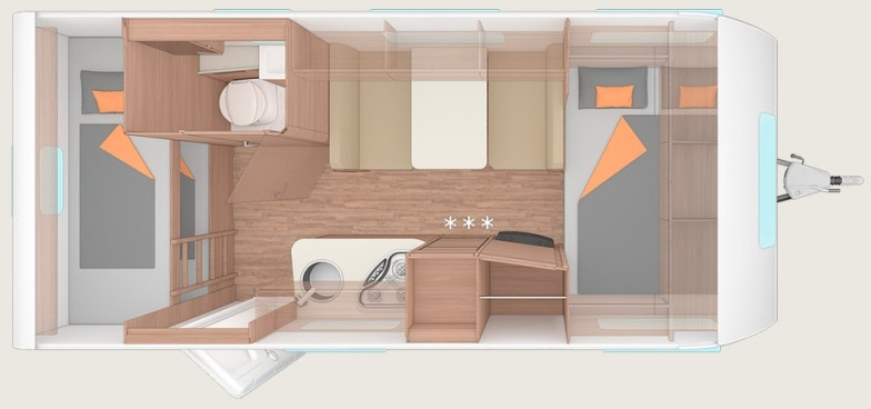 Weinsberg CaraOne 480 QDK - Dzīvojamais treileris: foto 2 Weinsberg CaraOne 480 QDK - Dzīvojamais treileris: foto 2