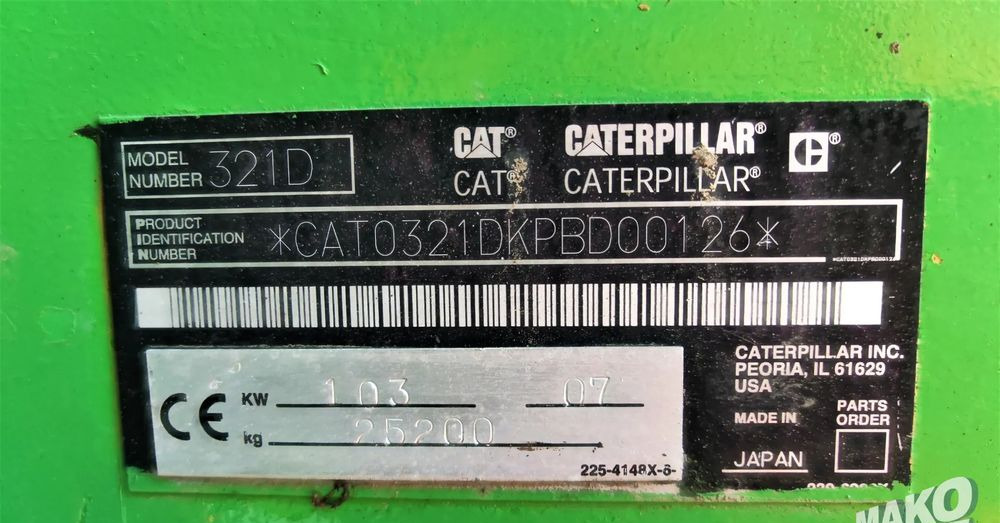 Caterpillar 321D - Kāpurķēžu ekskavators: foto 4 Caterpillar 321D - Kāpurķēžu ekskavators: foto 4