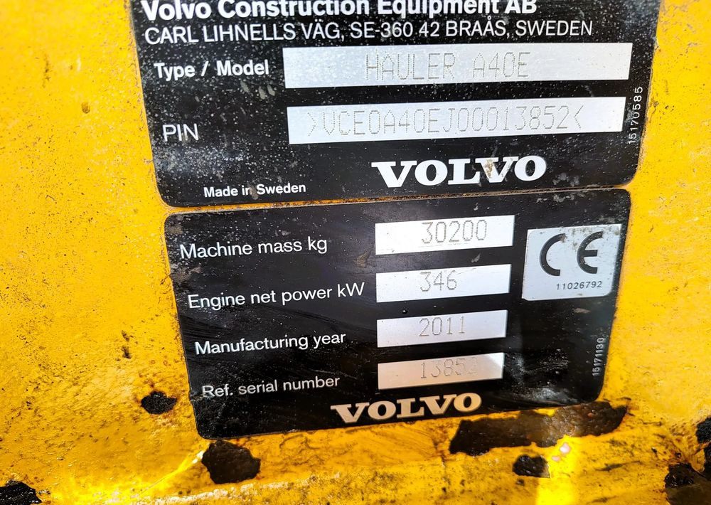 Volvo A40E - Bezceļu pašizgāzējs: foto 5 Volvo A40E - Bezceļu pašizgāzējs: foto 5