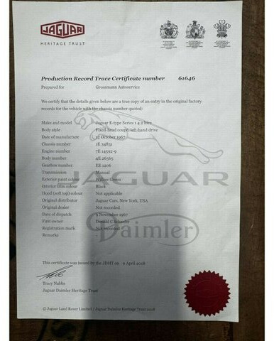 JAGUAR E-Type 4.2 Litre Series 1.5 FHC makellos!... līzingu JAGUAR E-Type 4.2 Litre Series 1.5 FHC makellos!...: foto 24