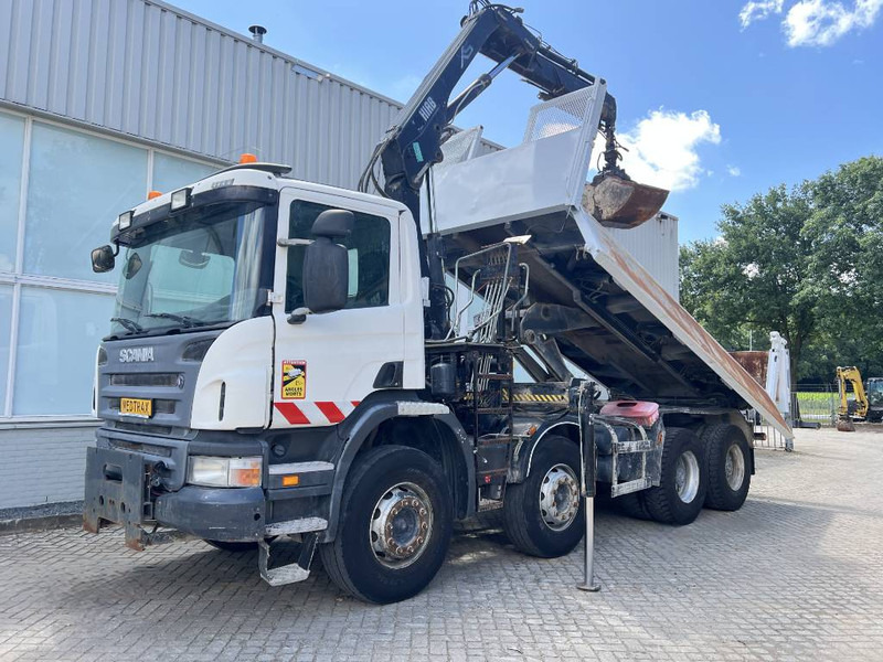 Scania P 400 8X4 KIPPER 2010 + HIAB Crane EURO 5 - Kravas automašīna pašizgāzējs, Kravas auto ar manipulatoru: foto 1 Scania P 400 8X4 KIPPER 2010 + HIAB Crane EURO 5 - Kravas automašīna pašizgāzējs, Kravas auto ar manipulatoru: foto 1