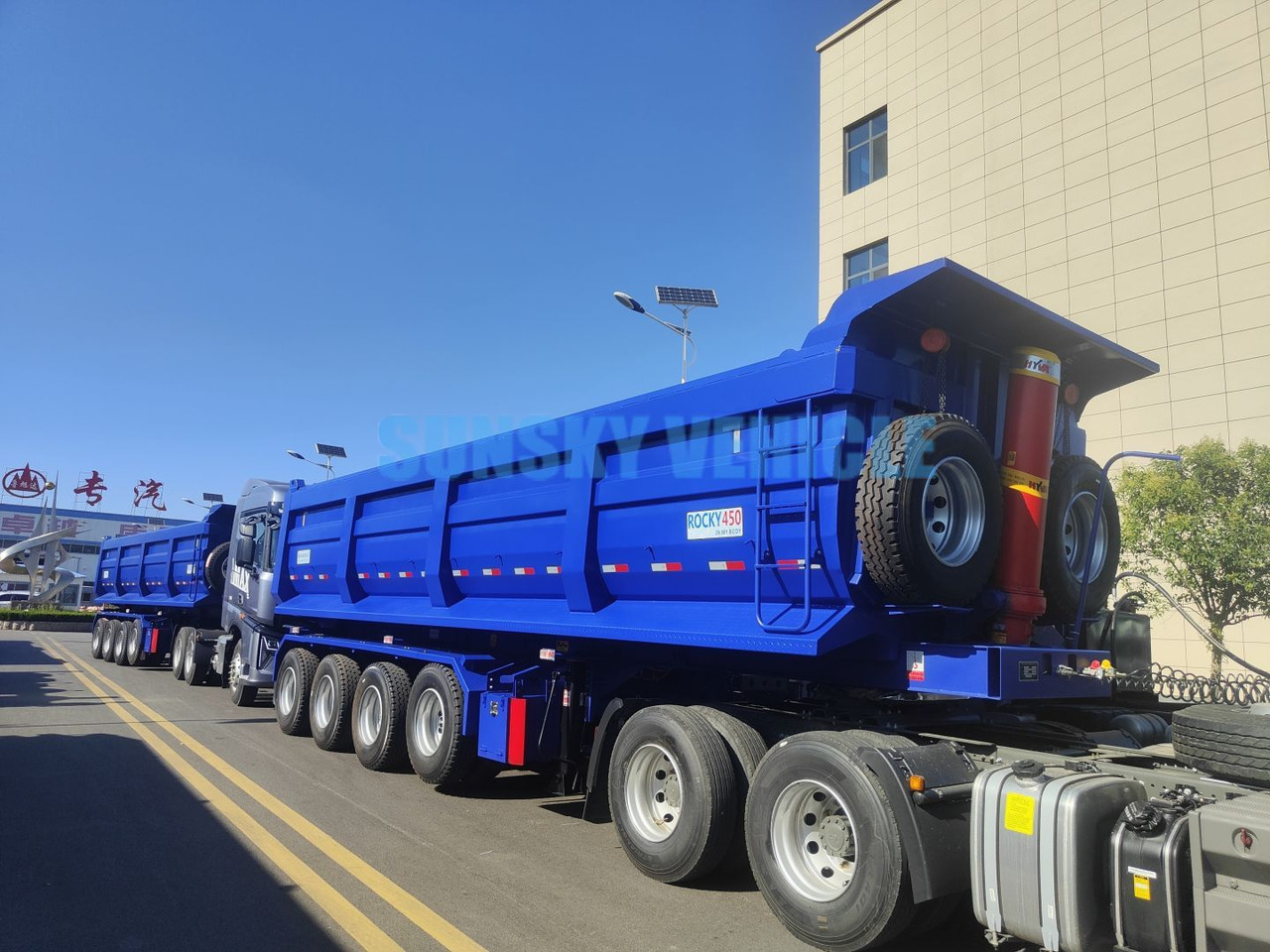 SUNSKY 3/4-Axle Dump Trailer - Puspiekabe pašizgāzējs: foto 1 SUNSKY 3/4-Axle Dump Trailer - Puspiekabe pašizgāzējs: foto 1