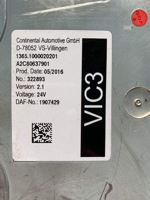 DAF EURO 6 VIC 3 2.1907429, 230520 DAF XF 106 truck - Elektroniskais vadības bloks (ECU) - Kravas automašīna: foto 2 DAF EURO 6 VIC 3 2.1907429, 230520 DAF XF 106 truck - Elektroniskais vadības bloks (ECU) - Kravas automašīna: foto 2