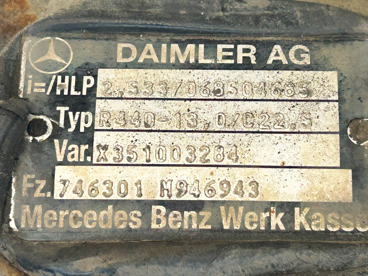 MERCEDES-BENZ DIFFERENTIAL WITH THROTTLE ACTROS MP4 R440-13 2,533 - Aizmugurējā ass - Kravas automašīna: foto 5 MERCEDES-BENZ DIFFERENTIAL WITH THROTTLE ACTROS MP4 R440-13 2,533 - Aizmugurējā ass - Kravas automašīna: foto 5