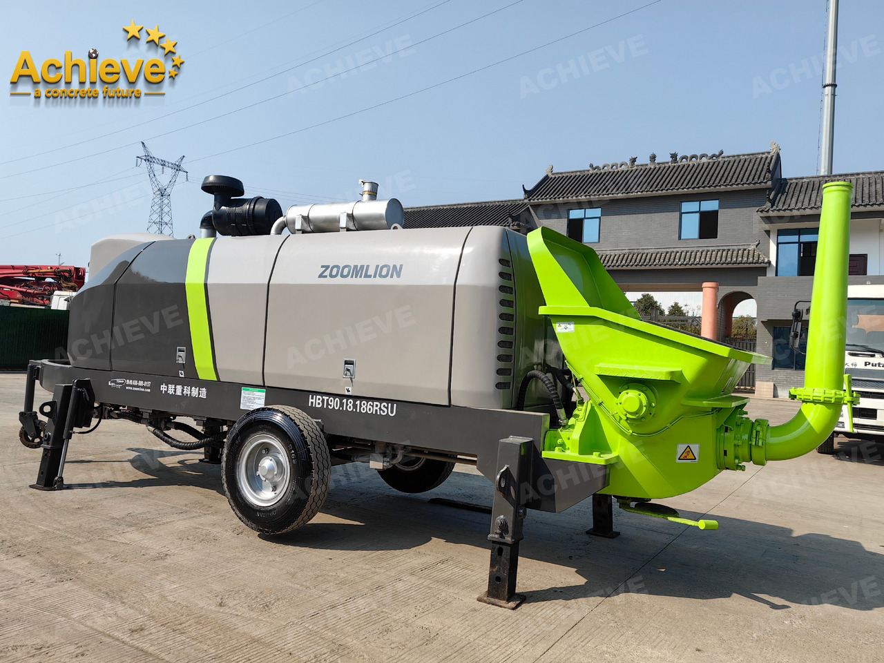 Zoomlion 2022 Zoomlion HBT 90.18.186RSU hydraulic Concrete Trailer Pump in China【ACHIEVE】TOP CONDITION!!! - Stacionārais betona sūknis: foto 4 Zoomlion 2022 Zoomlion HBT 90.18.186RSU hydraulic Concrete Trailer Pump in China【ACHIEVE】TOP CONDITION!!! - Stacionārais betona sūknis: foto 4