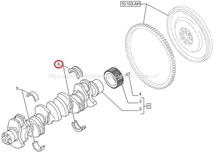 FPT IVECO CASE Cursor11 F3GFE613A B001 5801863562 Crankshaft tile with thrust plate 8099140/8099141 - Kloķvārpsta - Kravas automašīna: foto 4 FPT IVECO CASE Cursor11 F3GFE613A B001 5801863562 Crankshaft tile with thrust plate 8099140/8099141 - Kloķvārpsta - Kravas automašīna: foto 4