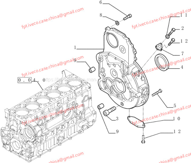 FPT IVECO CASE Cursor13 F3BE0684A B001 504003647 flywheel cover 500324441 - Spararats: foto 1 FPT IVECO CASE Cursor13 F3BE0684A B001 504003647 flywheel cover 500324441 - Spararats: foto 1
