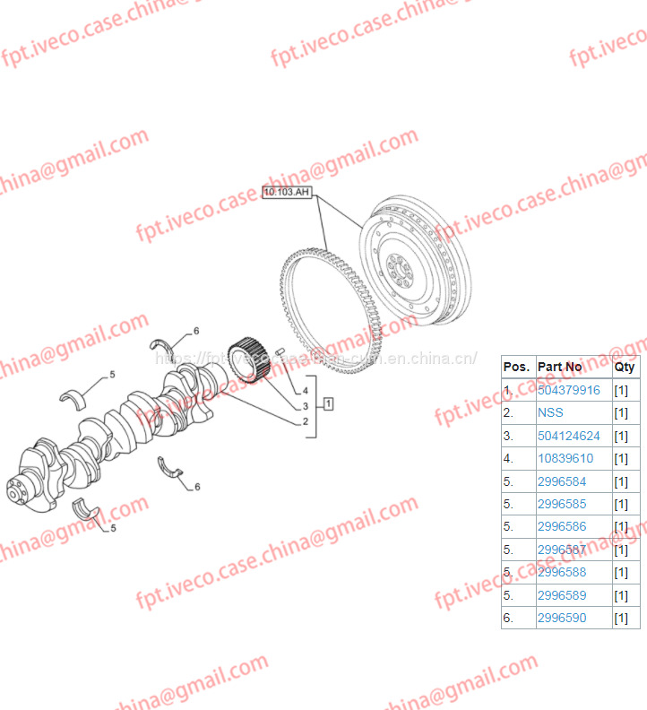 FPT IVECO CASE Cursor9 F2CFE614A*B041/F2CGE614F*V004 5802431166 Crankshaft tile Repair Kit (green)2996585/2996587 - Kloķvārpsta - Kravas automašīna: foto 1 FPT IVECO CASE Cursor9 F2CFE614A*B041/F2CGE614F*V004 5802431166 Crankshaft tile Repair Kit (green)2996585/2996587 - Kloķvārpsta - Kravas automašīna: foto 1