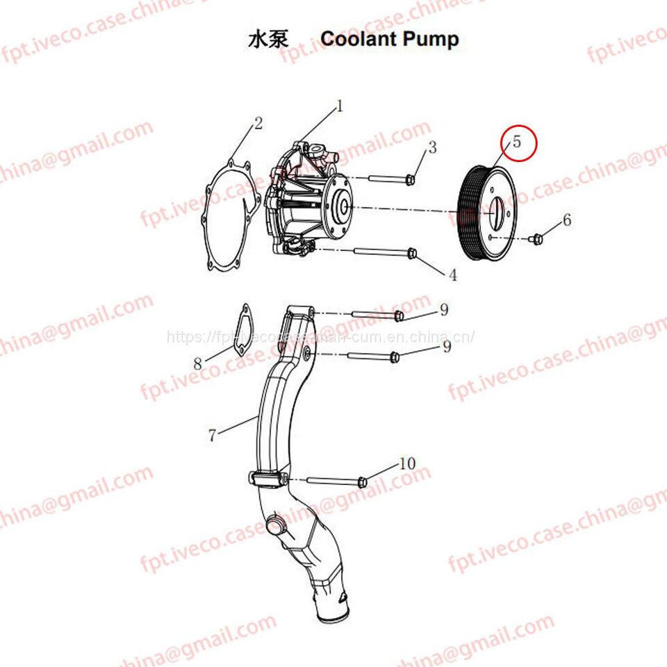 MAN D0836 Coolant pump Pulley 06503-0384 - Dzesēšanas šķidruma sūknis: foto 1 MAN D0836 Coolant pump Pulley 06503-0384 - Dzesēšanas šķidruma sūknis: foto 1