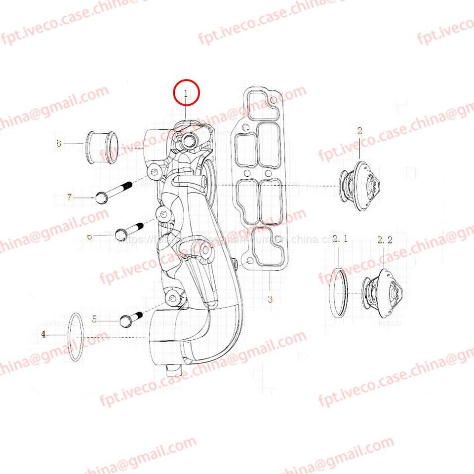 MAN D2066 Thermostat housing 06404-0083 - Termostats: foto 1 MAN D2066 Thermostat housing 06404-0083 - Termostats: foto 1
