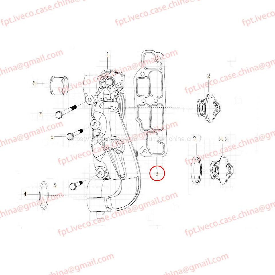 MAN D2066 Thermostat housing gasket 06904-0042 - Termostats: foto 2 MAN D2066 Thermostat housing gasket 06904-0042 - Termostats: foto 2