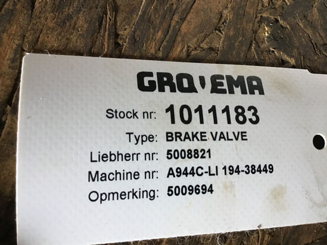 Liebherr Brake Valve - Vārsts: foto 3 Liebherr Brake Valve - Vārsts: foto 3