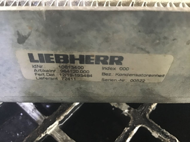 Liebherr Capacitor Unit - Gaisa kondicionēšanas daļa: foto 1 Liebherr Capacitor Unit - Gaisa kondicionēšanas daļa: foto 1