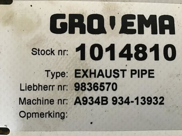 Liebherr Exhaust Pipe - Izpūtējs: foto 3 Liebherr Exhaust Pipe - Izpūtējs: foto 3