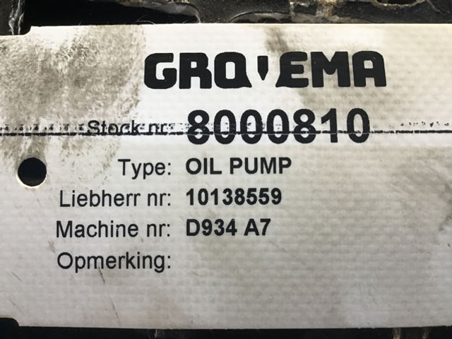 Liebherr Oil Pump - Eļļas sūknis: foto 4 Liebherr Oil Pump - Eļļas sūknis: foto 4