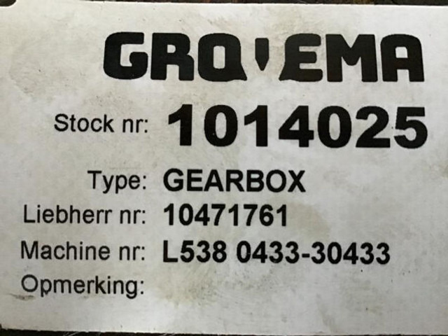 Liebherr Travel Gearbox - Pārnesumkārba: foto 3 Liebherr Travel Gearbox - Pārnesumkārba: foto 3