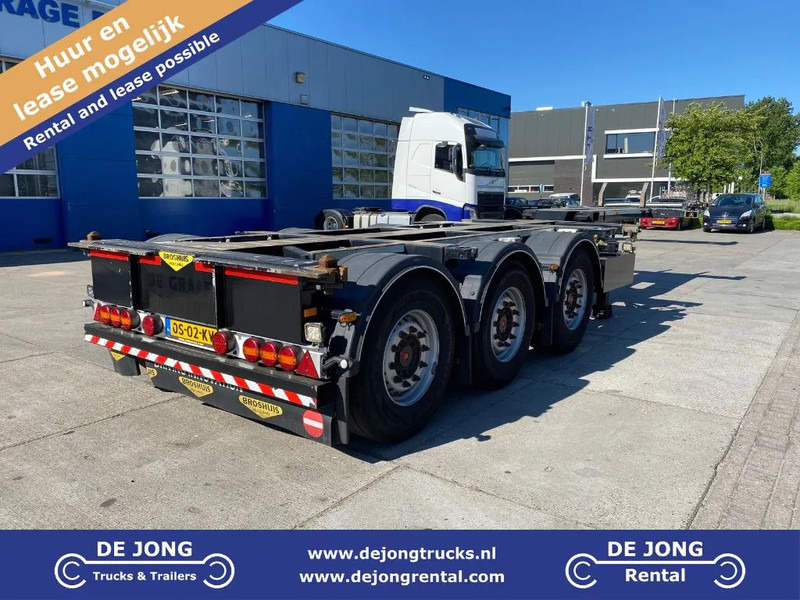 Puspiekabe noņemamā virsbūve/ Konteineru vedējs Broshuis MFCC-HD / 2x Extendable / Disc Brakes /1x lift Axle / 45FT: foto 1