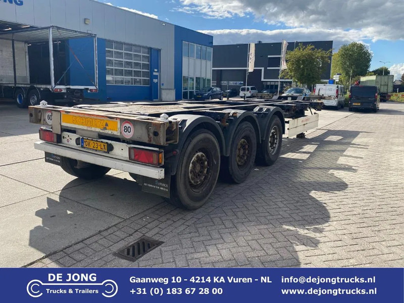 Schmitz Cargobull SCF 24 Chassis / SAF + Disc / 2x Extendable / Lift Axle - Puspiekabe noņemamā virsbūve/ Konteineru vedējs: foto 1 Schmitz Cargobull SCF 24 Chassis / SAF + Disc / 2x Extendable / Lift Axle - Puspiekabe noņemamā virsbūve/ Konteineru vedējs: foto 1