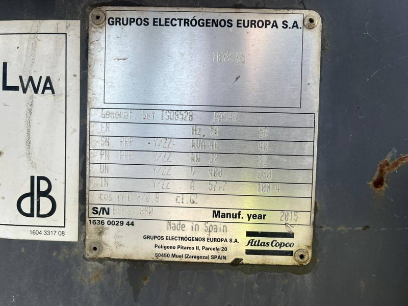Atlas-Copco QAS 40 - Elektroģenerators: foto 5 Atlas-Copco QAS 40 - Elektroģenerators: foto 5