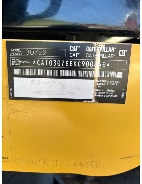 Cat 307E2 - Kāpurķēžu ekskavators: foto 5 Cat 307E2 - Kāpurķēžu ekskavators: foto 5