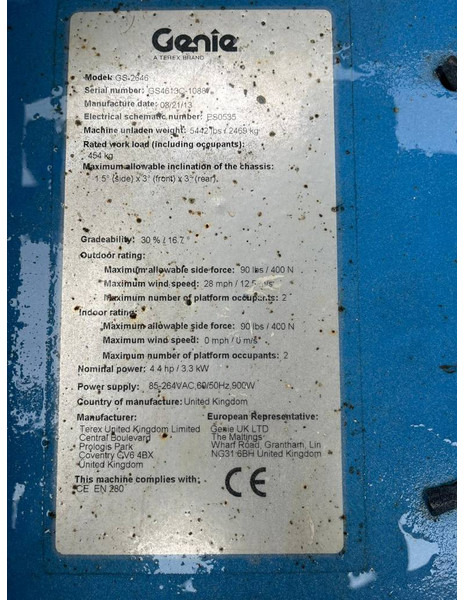 Genie GS 2646 - Šķērveida pacēlājs: foto 5 Genie GS 2646 - Šķērveida pacēlājs: foto 5