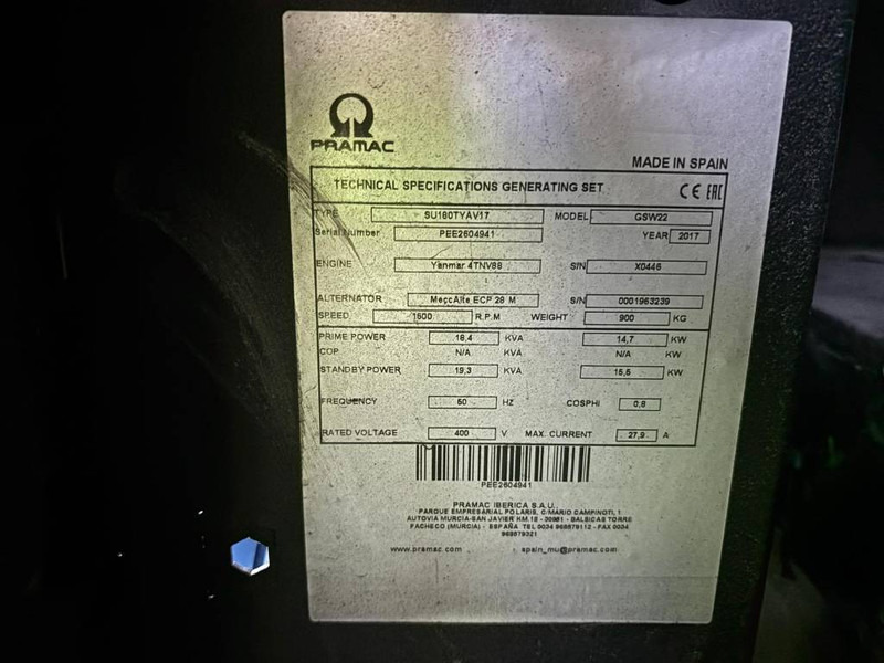 Pramac GSW 22 - Pump Trailer - Elektroģenerators: foto 5 Pramac GSW 22 - Pump Trailer - Elektroģenerators: foto 5