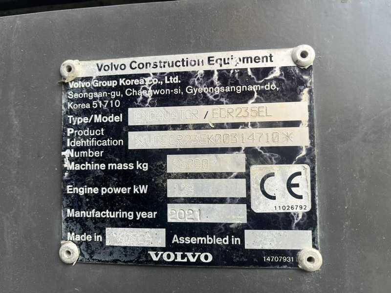 Volvo ECR 235 EL - Kāpurķēžu ekskavators: foto 5 Volvo ECR 235 EL - Kāpurķēžu ekskavators: foto 5