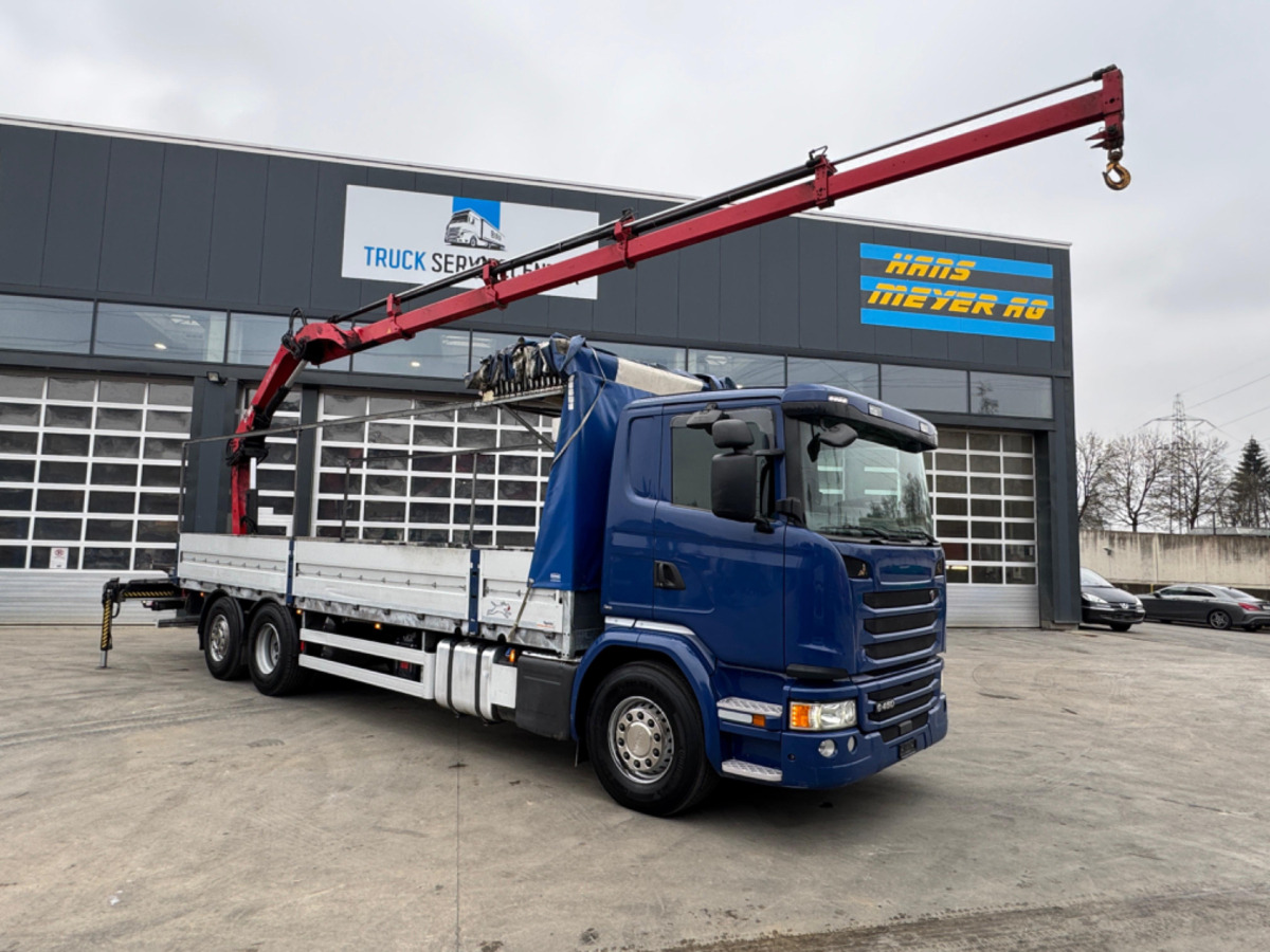 Kravas auto ar manipulatoru SCANIA G450 6x2 Hiab 122-4: foto 6
