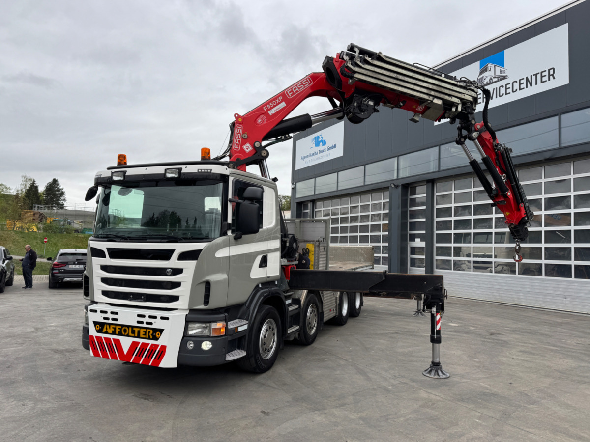 SCANIA G480 8x4 SZM/Pritsche Fassi 950 - Kravas auto ar manipulatoru: foto 1 SCANIA G480 8x4 SZM/Pritsche Fassi 950 - Kravas auto ar manipulatoru: foto 1