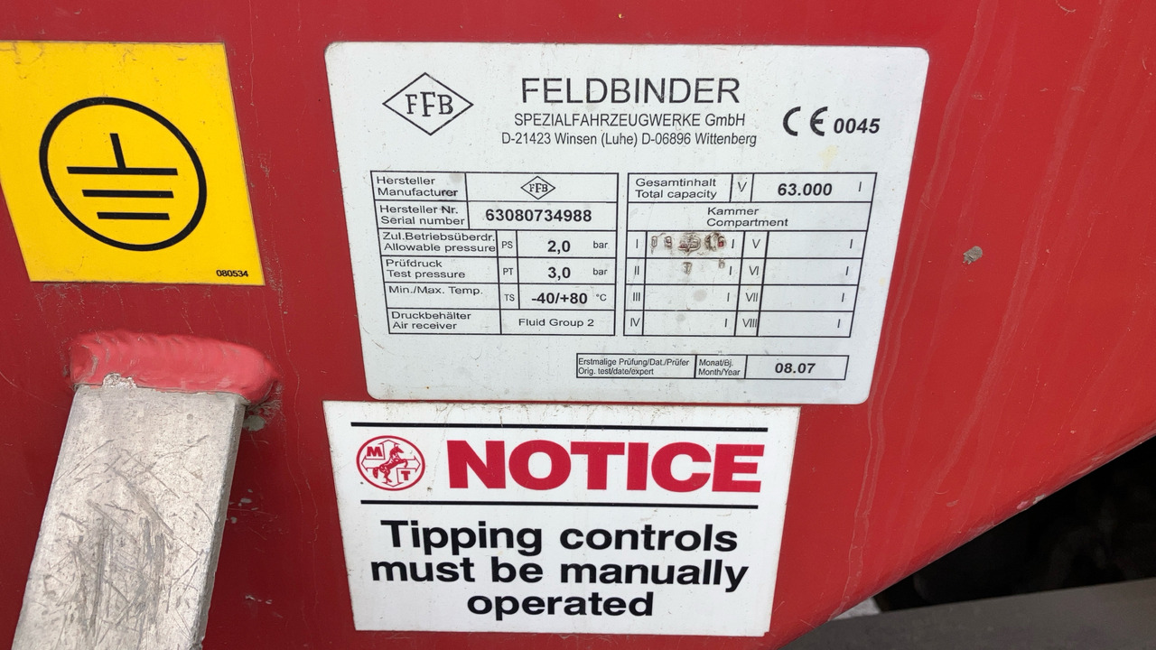 FELDBINDER TANKER - Piekabe: foto 5 FELDBINDER TANKER - Piekabe: foto 5
