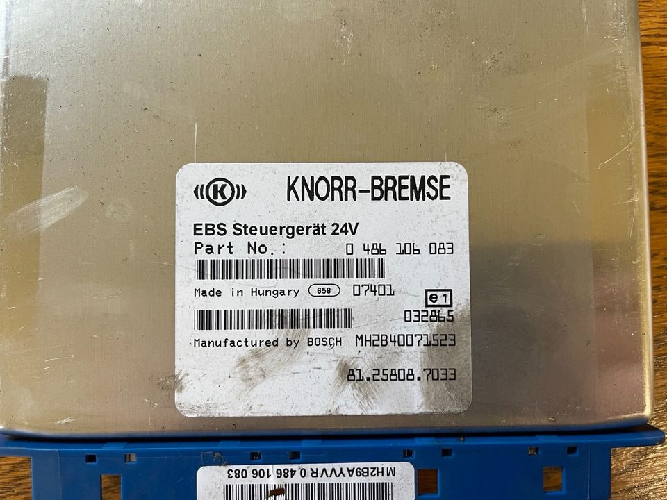 MAN TGX TGL Knorr-Bremse EBS Elektronik 81258087033 - Elektroniskais vadības bloks (ECU) - Kravas automašīna: foto 2 MAN TGX TGL Knorr-Bremse EBS Elektronik 81258087033 - Elektroniskais vadības bloks (ECU) - Kravas automašīna: foto 2
