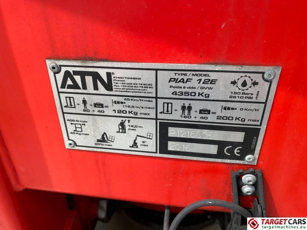 Torņa pacēlājs ATN Piaf 12E Electric Vertical Mast Work Lift 1187cm: foto 10