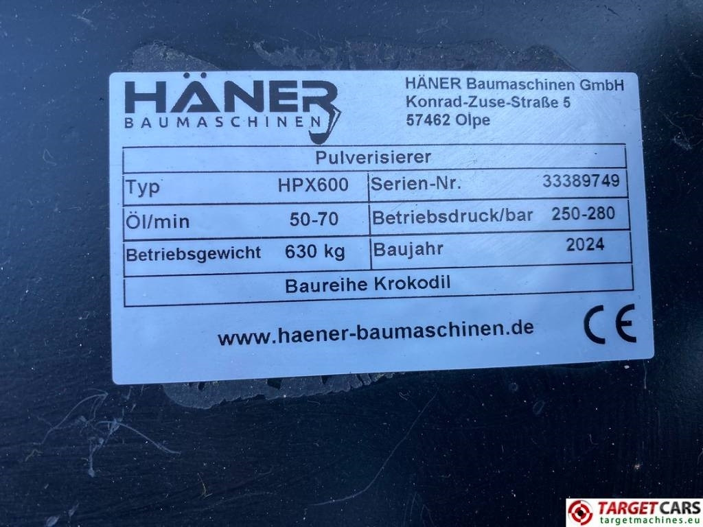 Jaunā Demolēšanas šķēres Haener HPX600 Hydraulic Rotation Pulverizer Shear: foto 10 Jaunā Demolēšanas šķēres Haener HPX600 Hydraulic Rotation Pulverizer Shear: foto 10