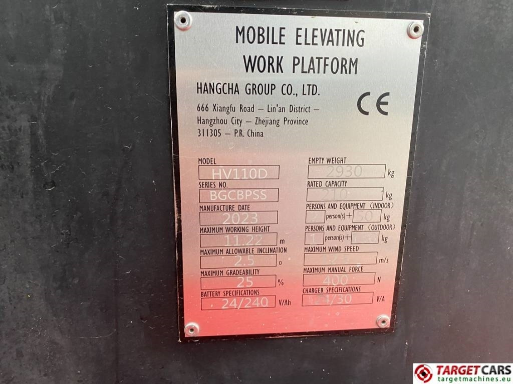 Hangcha HV110D Electric Vertical Mast Work Lift 1122cm līzingu Hangcha HV110D Electric Vertical Mast Work Lift 1122cm: foto 10 Hangcha HV110D Electric Vertical Mast Work Lift 1122cm līzingu Hangcha HV110D Electric Vertical Mast Work Lift 1122cm: foto 10