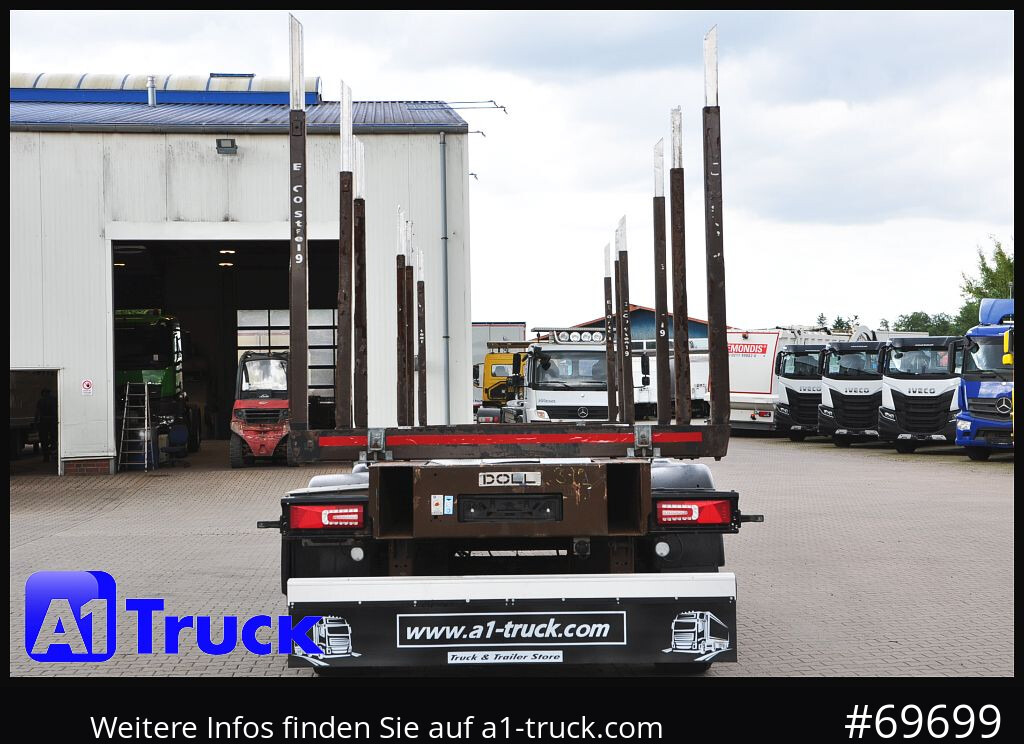 Kokvedēja puspiekabe DOLL H3L-14XL Holz Tele, Lenkachse 275 tkm.: foto 10