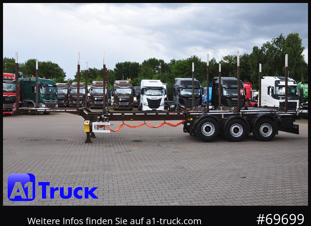 Kokvedēja puspiekabe DOLL H3L-14XL Holz Tele, Lenkachse 275 tkm.: foto 12