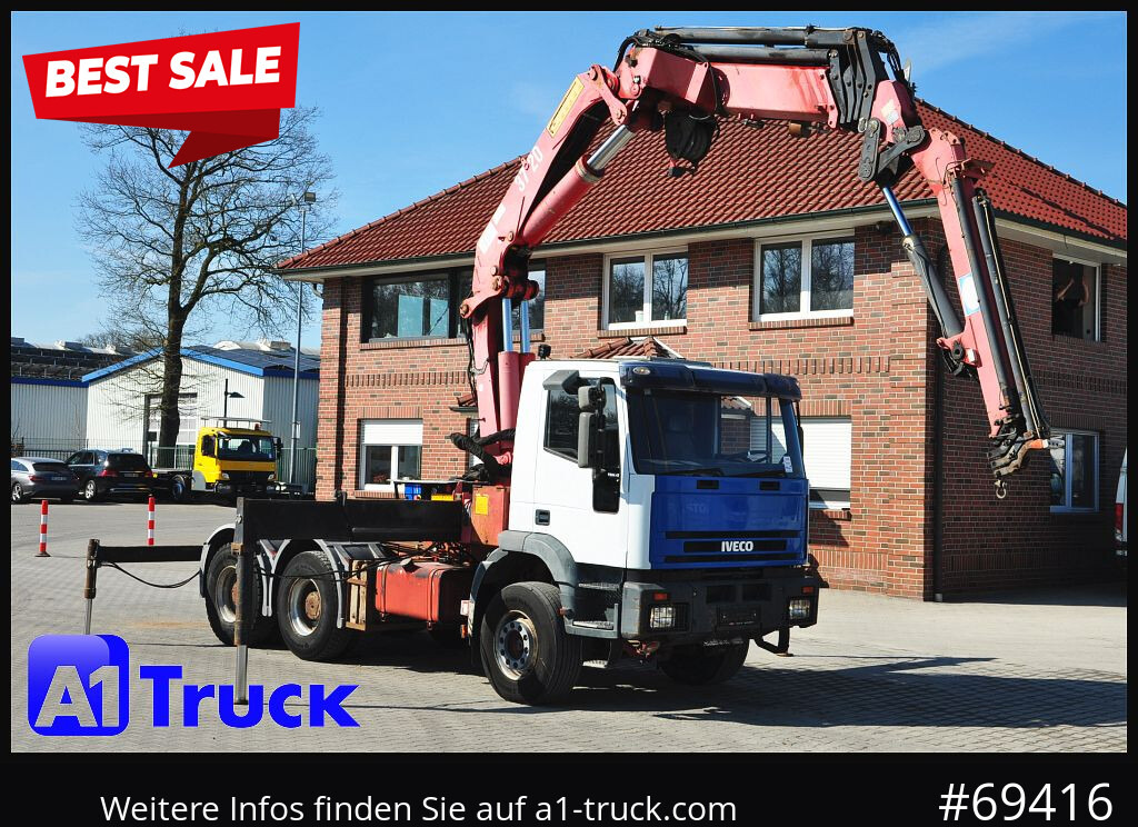 IVECO 420 6x4, HMF3722 Jib Funk Seilwinde, - Kravas auto ar manipulatoru: foto 1 IVECO 420 6x4, HMF3722 Jib Funk Seilwinde, - Kravas auto ar manipulatoru: foto 1