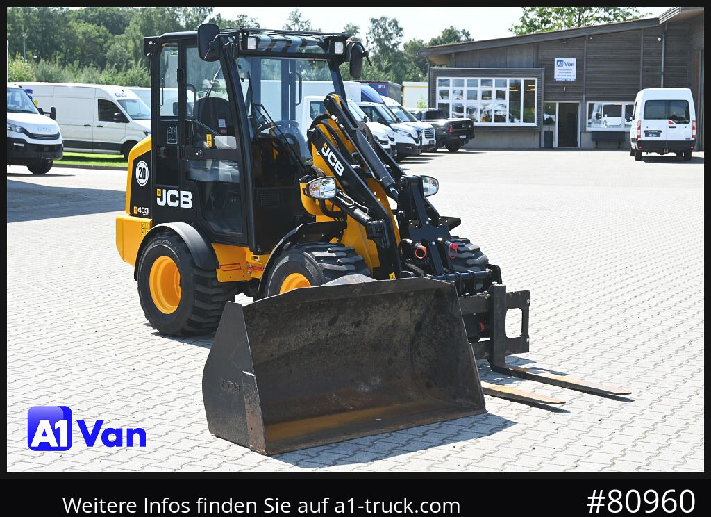 JCB JCB 403 SP Radlader, Palletengabel, Kabine, Zusatzhydraulik - Riteņu iekrāvējs: foto 1 JCB JCB 403 SP Radlader, Palletengabel, Kabine, Zusatzhydraulik - Riteņu iekrāvējs: foto 1