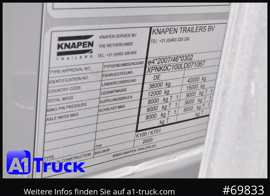 KNAPEN K100, HD Heavy Duty, 90m³, Funk - Puspiekabe kustīgās grīdas: foto 5 KNAPEN K100, HD Heavy Duty, 90m³, Funk - Puspiekabe kustīgās grīdas: foto 5