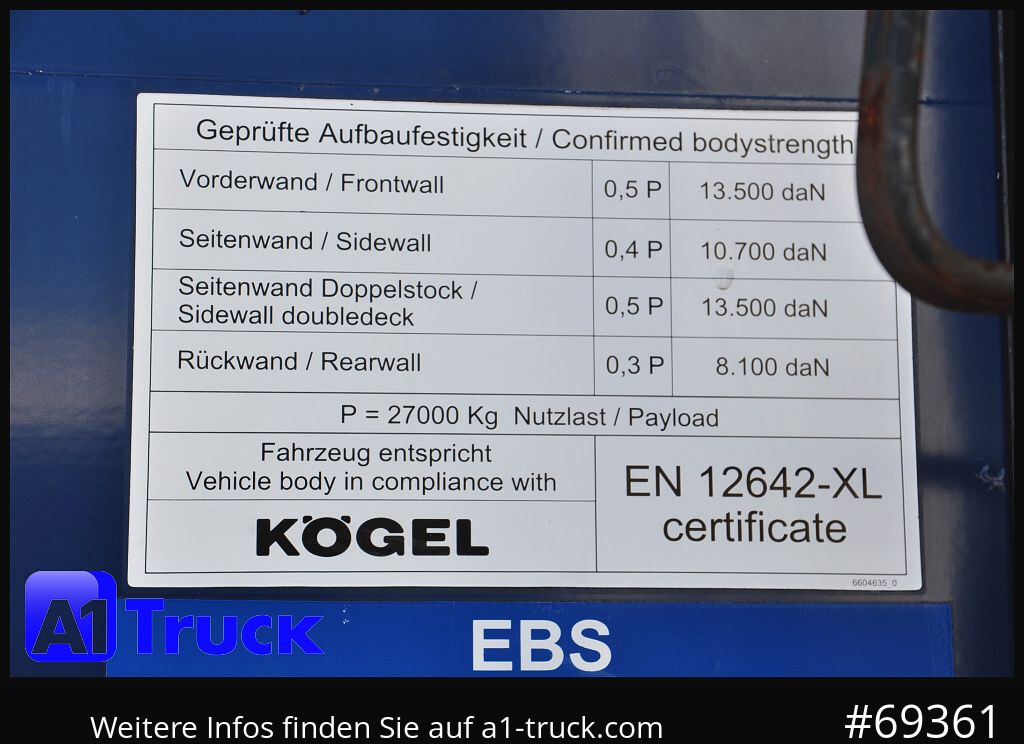 Tenta puspiekabe KOEGEL S24-1 Mega, 1 Vorbesitzer, Code XL: foto 9