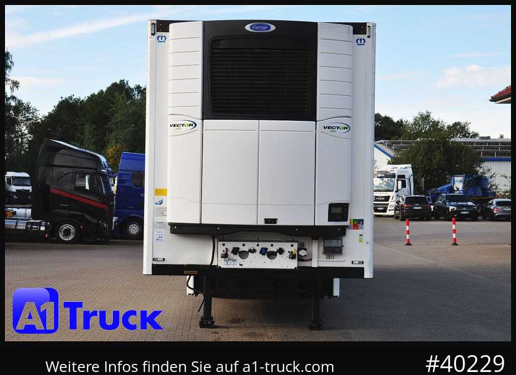 Puspiekabe refrižerators KRONE SDR 27 Carrier 1950. LBW, Taillift,Blumen, 3077Std.: foto 6
